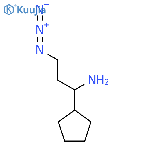 3-Azido-1-cyclopentylpropan-1-amine structure