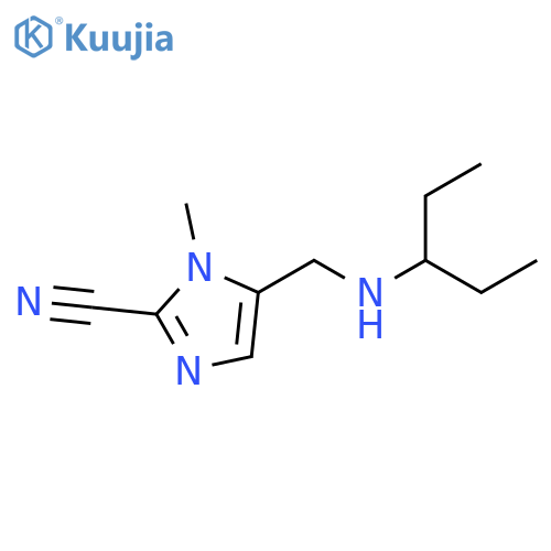 1H-Imidazole-2-carbonitrile, 5-[[(1-ethylpropyl)amino]methyl]-1-methyl- structure