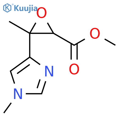 methyl 3-methyl-3-(1-methyl-1H-imidazol-4-yl)oxirane-2-carboxylate structure