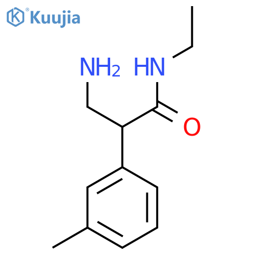 3-amino-N-ethyl-2-(3-methylphenyl)propanamide structure