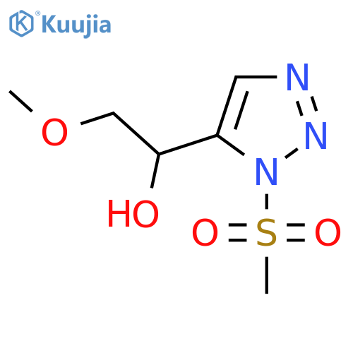 1-(1-methanesulfonyl-1H-1,2,3-triazol-5-yl)-2-methoxyethan-1-ol structure