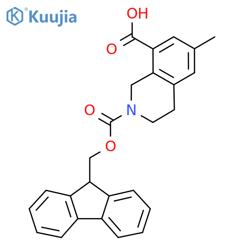 2-{(9H-fluoren-9-yl)methoxycarbonyl}-6-methyl-1,2,3,4-tetrahydroisoquinoline-8-carboxylic acid structure