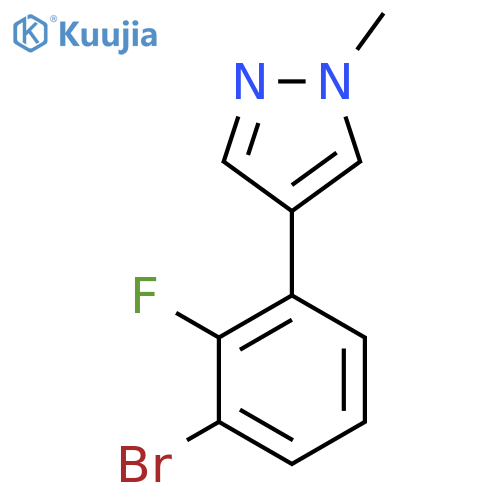 4-(3-bromo-2-fluorophenyl)-1-methyl-1H-pyrazole structure