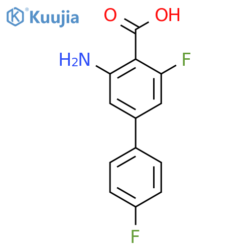 2-Amino-6-fluoro-4-(4-fluorophenyl)benzoic acid structure