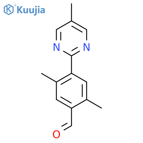 2,5-Dimethyl-4-(5-methylpyrimidin-2-yl)benzaldehyde structure