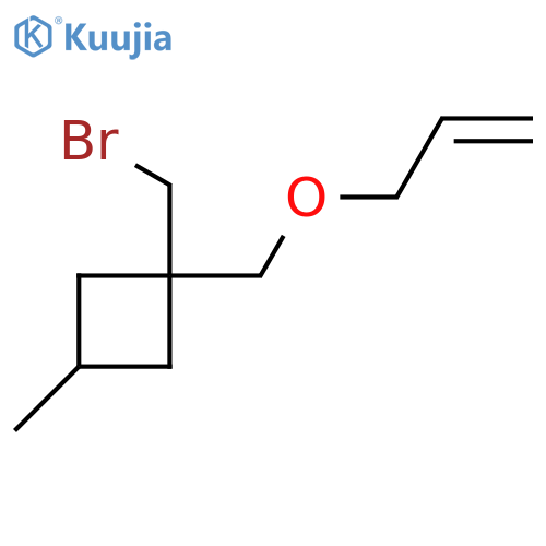 1-(Bromomethyl)-3-methyl-1-[(prop-2-en-1-yloxy)methyl]cyclobutane structure