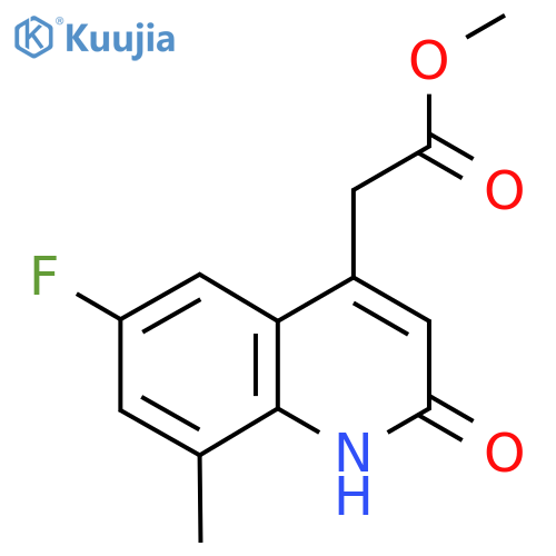 Methyl 2-(6-fluoro-2-hydroxy-8-methylquinolin-4-yl)acetate structure