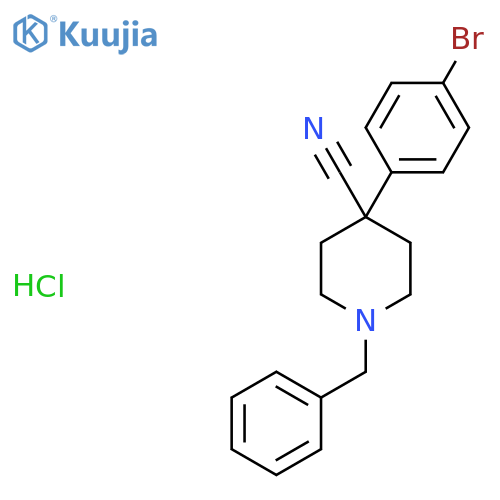 1-Benzyl-4-(4-bromophenyl)piperidine-4-carbonitrile hydrochloride structure