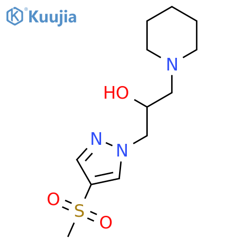 1-(4-methanesulfonyl-1H-pyrazol-1-yl)-3-(piperidin-1-yl)propan-2-ol structure