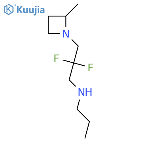 [2,2-Difluoro-3-(2-methylazetidin-1-yl)propyl](propyl)amine structure