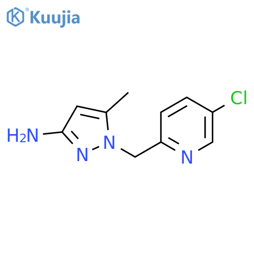 1-(5-chloropyridin-2-yl)methyl-5-methyl-1H-pyrazol-3-amine structure