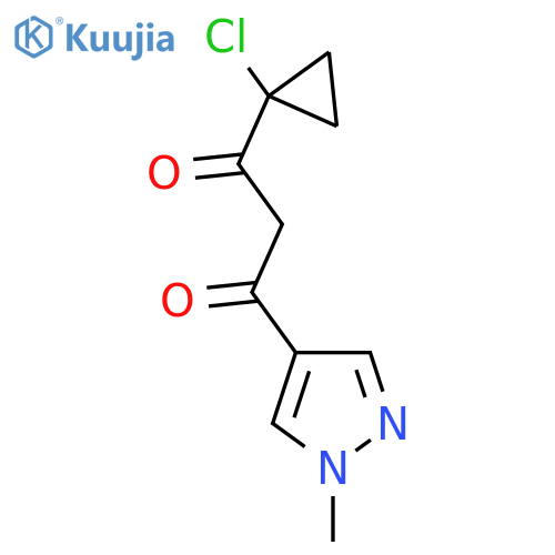 1-(1-chlorocyclopropyl)-3-(1-methyl-1H-pyrazol-4-yl)propane-1,3-dione structure