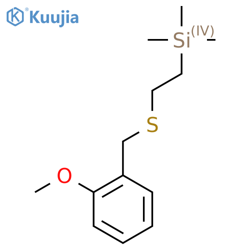 (2-{(2-methoxyphenyl)methylsulfanyl}ethyl)trimethylsilane structure