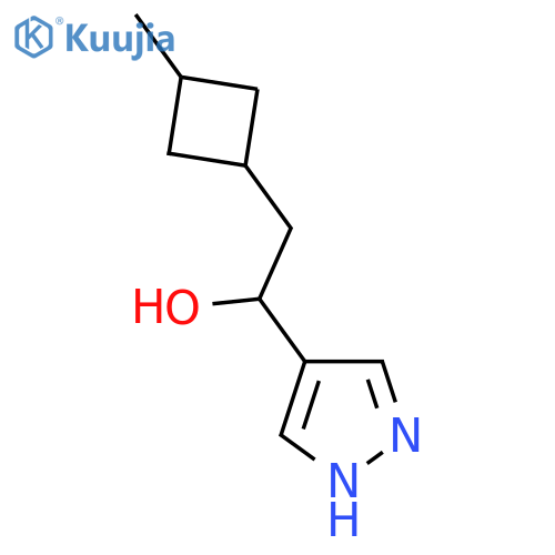 2-(3-methylcyclobutyl)-1-(1H-pyrazol-4-yl)ethan-1-ol structure