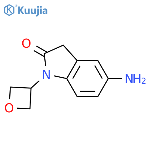 5-amino-1-(oxetan-3-yl)-2,3-dihydro-1H-indol-2-one structure