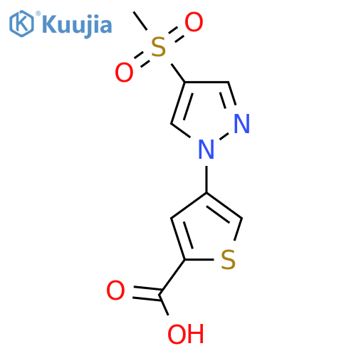 4-(4-methanesulfonyl-1H-pyrazol-1-yl)thiophene-2-carboxylic acid structure