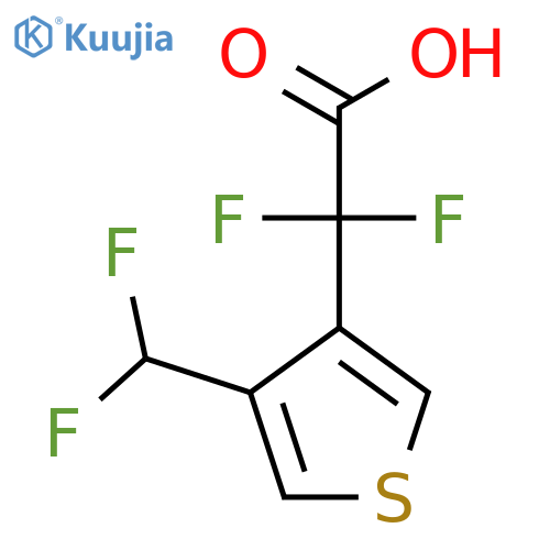 2-4-(difluoromethyl)thiophen-3-yl-2,2-difluoroacetic acid structure