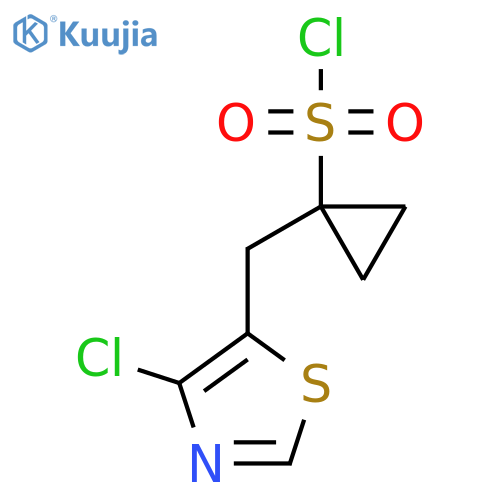1-(4-chloro-1,3-thiazol-5-yl)methylcyclopropane-1-sulfonyl chloride structure
