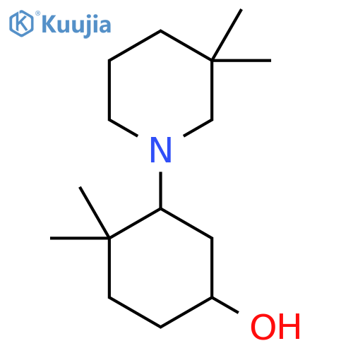 3-(3,3-Dimethylpiperidin-1-yl)-4,4-dimethylcyclohexan-1-ol structure