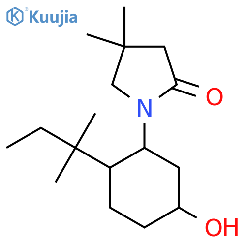 1-[5-Hydroxy-2-(2-methylbutan-2-yl)cyclohexyl]-4,4-dimethylpyrrolidin-2-one structure