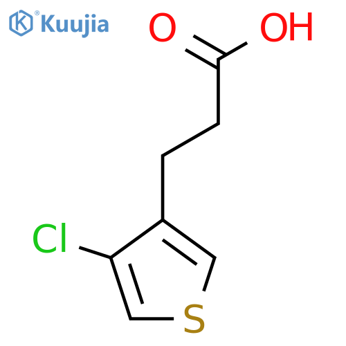 3-(4-chlorothiophen-3-yl)propanoic acid structure