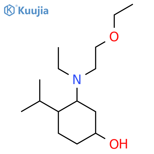 3-[(2-Ethoxyethyl)(ethyl)amino]-4-(propan-2-yl)cyclohexan-1-ol structure