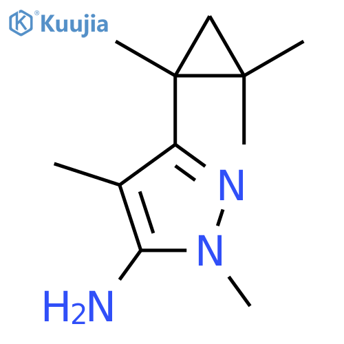 1,4-dimethyl-3-(1,2,2-trimethylcyclopropyl)-1H-pyrazol-5-amine structure