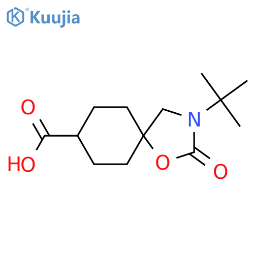3-Tert-butyl-2-oxo-1-oxa-3-azaspiro[4.5]decane-8-carboxylic acid structure
