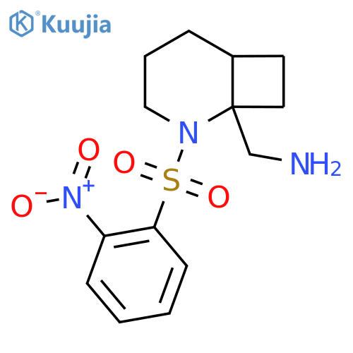 1-[2-(2-Nitrobenzenesulfonyl)-2-azabicyclo[4.2.0]octan-1-yl]methanamine structure