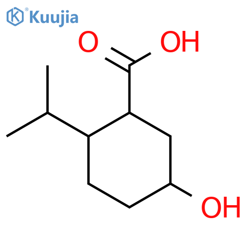 5-Hydroxy-2-(propan-2-yl)cyclohexane-1-carboxylic acid structure