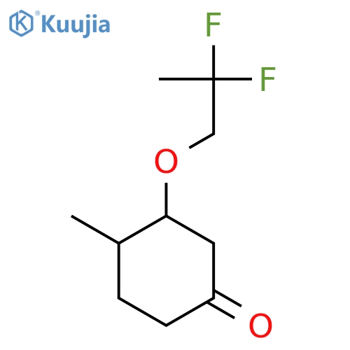 3-(2,2-Difluoropropoxy)-4-methylcyclohexan-1-one structure