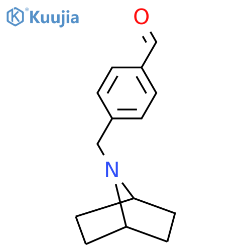 4-({7-azabicyclo2.2.1heptan-7-yl}methyl)benzaldehyde structure