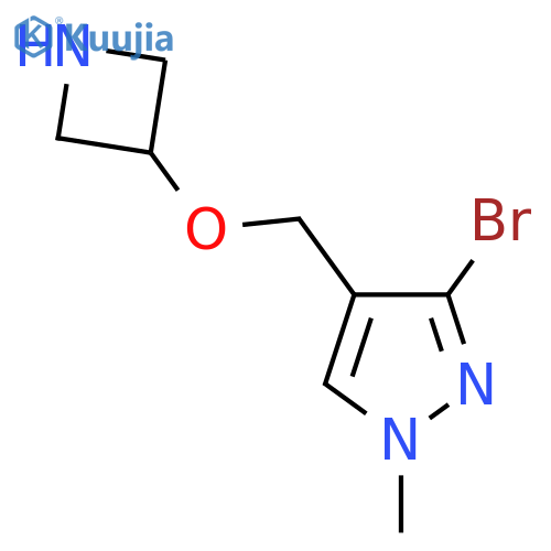 4-(azetidin-3-yloxy)methyl-3-bromo-1-methyl-1H-pyrazole structure
