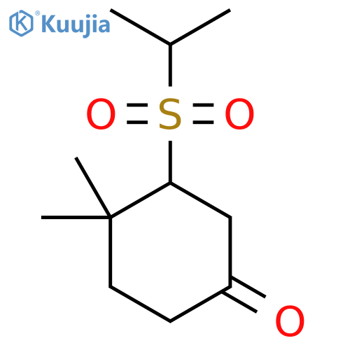 4,4-Dimethyl-3-(propane-2-sulfonyl)cyclohexan-1-one structure
