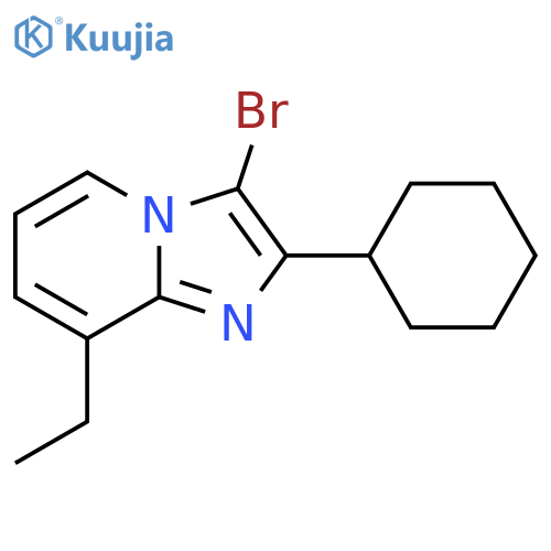 3-bromo-2-cyclohexyl-8-ethylimidazo1,2-apyridine structure