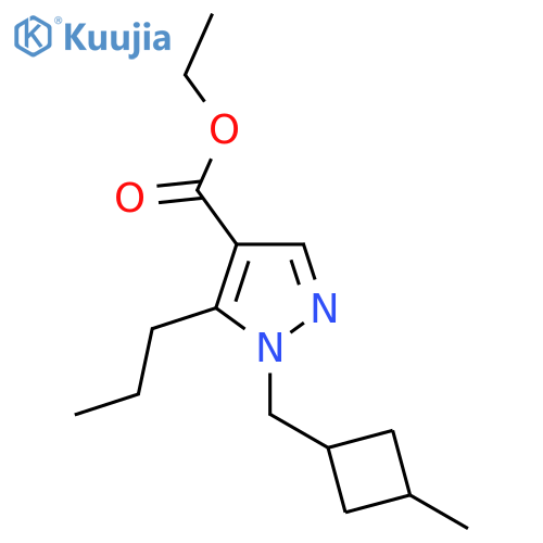 ethyl 1-(3-methylcyclobutyl)methyl-5-propyl-1H-pyrazole-4-carboxylate structure