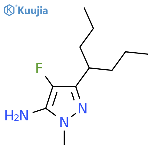 4-fluoro-3-(heptan-4-yl)-1-methyl-1H-pyrazol-5-amine structure