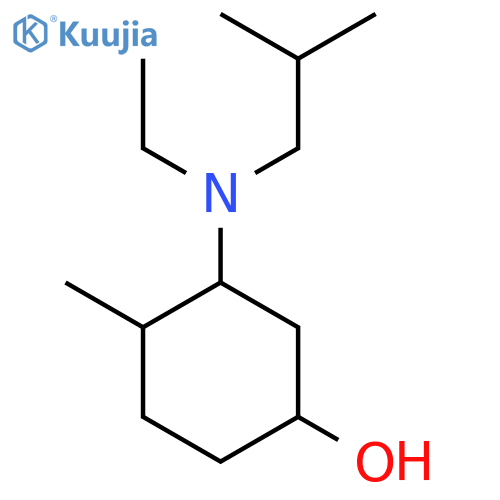 3-[Ethyl(2-methylpropyl)amino]-4-methylcyclohexan-1-ol structure