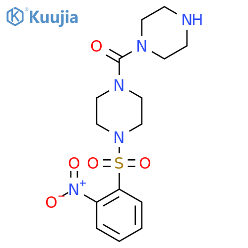 1-(2-Nitrobenzenesulfonyl)-4-(piperazine-1-carbonyl)piperazine structure