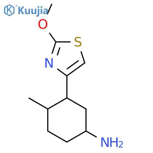 3-(2-Methoxy-1,3-thiazol-4-yl)-4-methylcyclohexan-1-amine structure