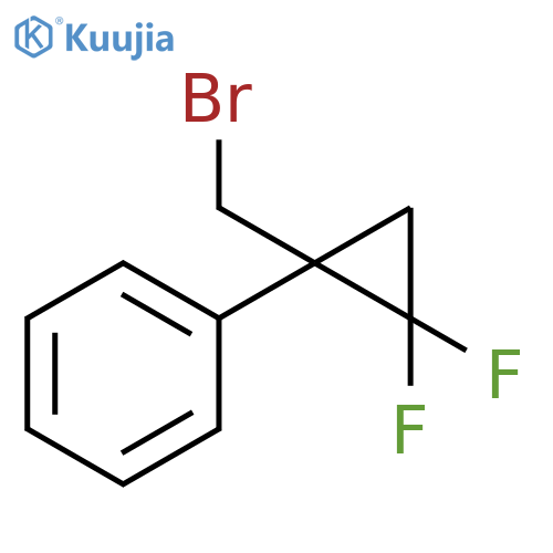 Benzene, [1-(bromomethyl)-2,2-difluorocyclopropyl]- structure