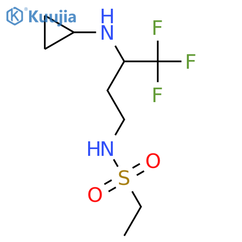 N-[3-(cyclopropylamino)-4,4,4-trifluorobutyl]ethane-1-sulfonamide structure