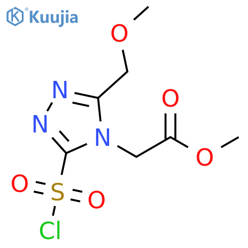 4H-1,2,4-Triazole-4-acetic acid, 3-(chlorosulfonyl)-5-(methoxymethyl)-, methyl ester structure