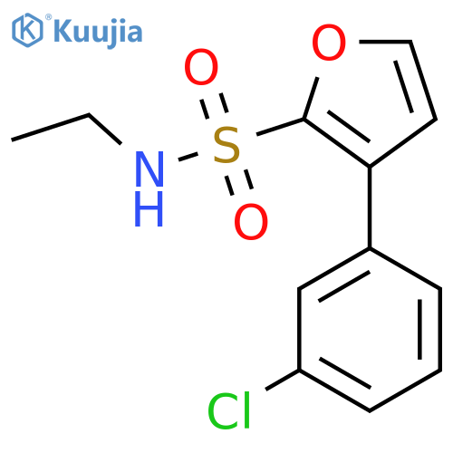 3-(3-chlorophenyl)-N-ethylfuran-2-sulfonamide structure