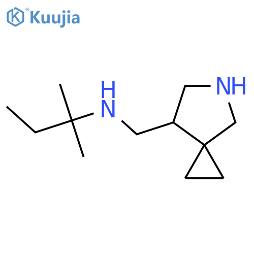 ({5-Azaspiro[2.4]heptan-7-yl}methyl)(2-methylbutan-2-yl)amine structure