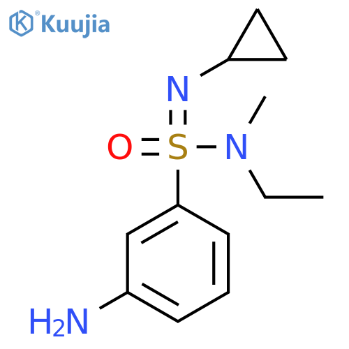 3-[N-cyclopropyl-S-[ethyl(methyl)amino]sulfonimidoyl]aniline structure