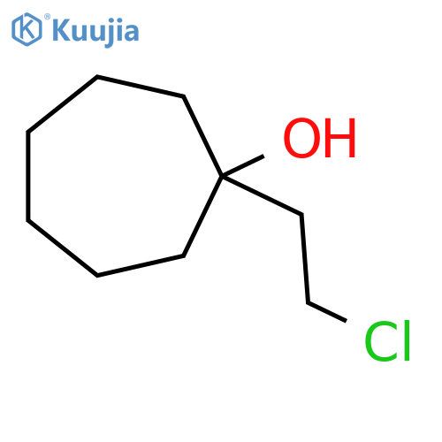 1-(2-Chloroethyl)cycloheptan-1-ol structure