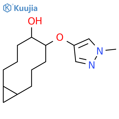 6-[(1-methyl-1H-pyrazol-4-yl)oxy]bicyclo[8.1.0]undecan-5-ol structure