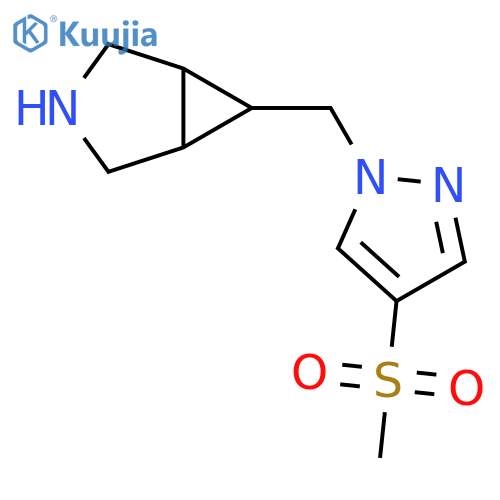 6-(4-methanesulfonyl-1H-pyrazol-1-yl)methyl-3-azabicyclo3.1.0hexane structure