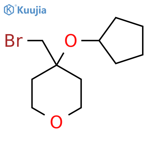 4-(Bromomethyl)-4-(cyclopentyloxy)oxane structure